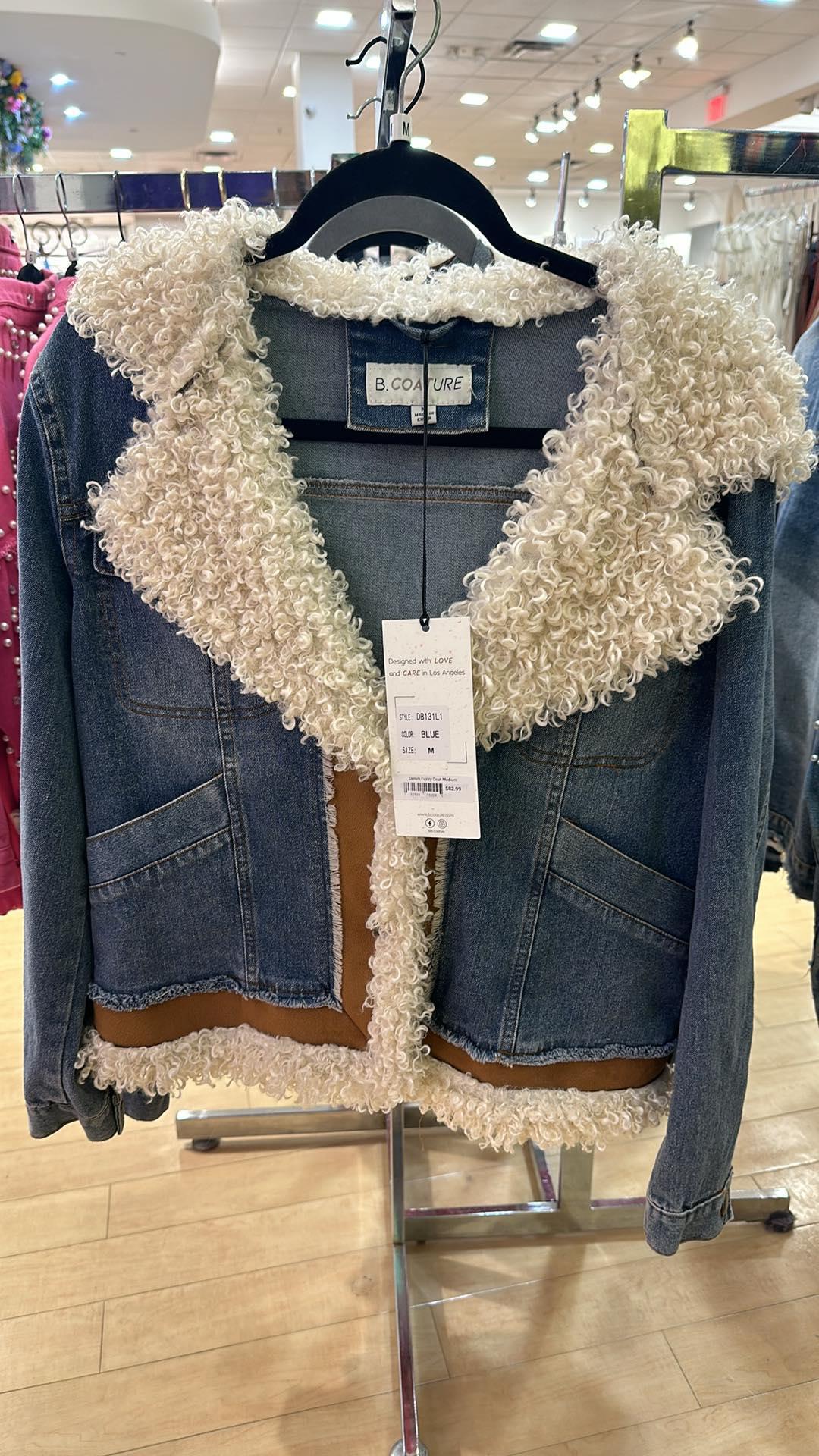 Denim Fuzzy Coat