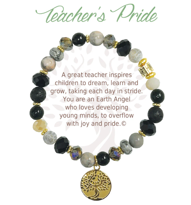 Earth Angel Natural Stone Bracelet - Teacher's Pride