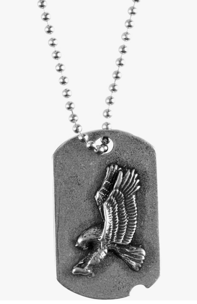 NK-PEWTER DOGTAG/EAGLE-21"CH