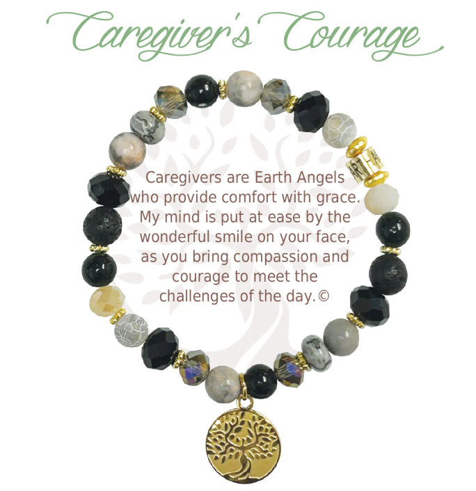 Earth Angel Natural Stone Bracelet - Caregiver's Courage