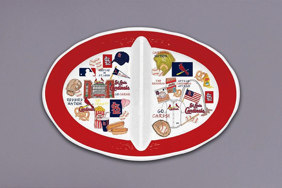 STL Cardinals Sectioned Tray