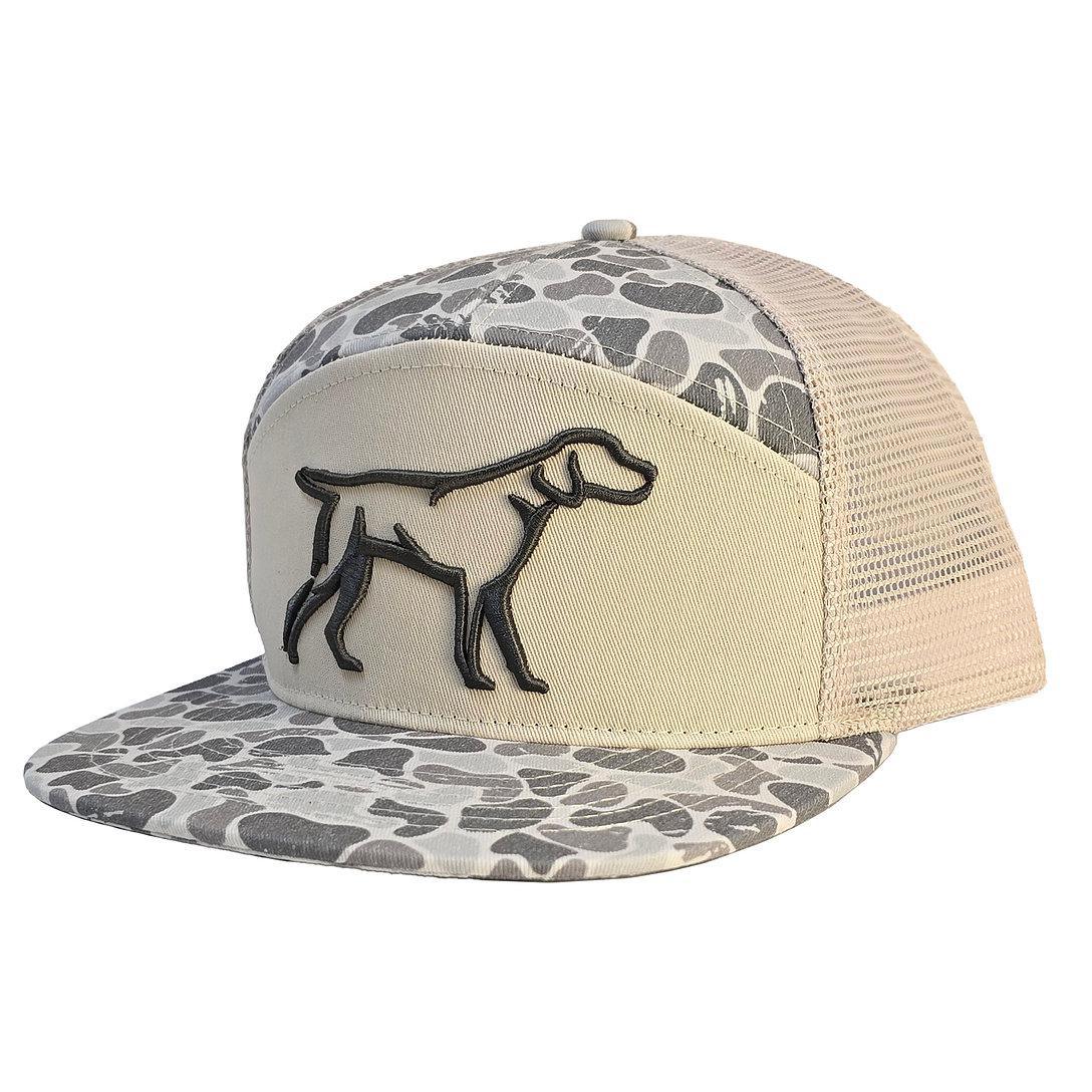 Green Backwoods Camo 7 Panel 3D Puff Hat