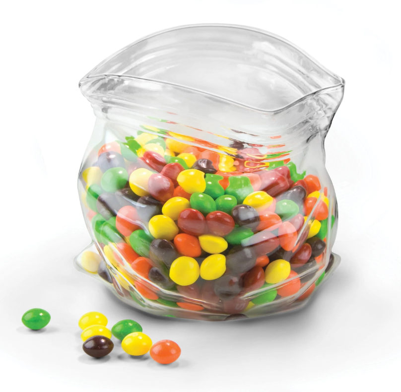 Unzipped Glass Zipper Bag