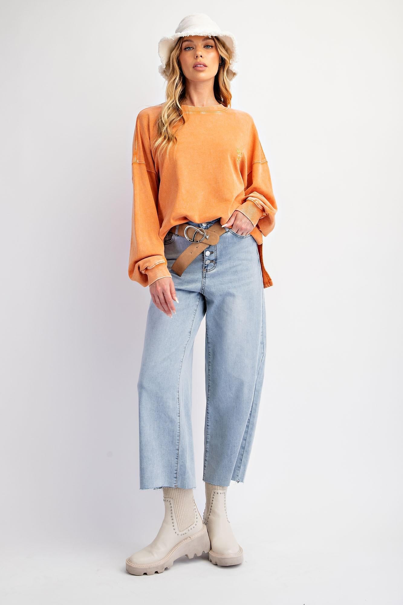 Shooting Star Mineral-Washed Pullover