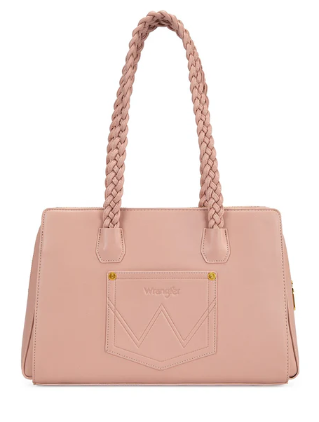 Wrangler Floral Print Braided Satchel Bag