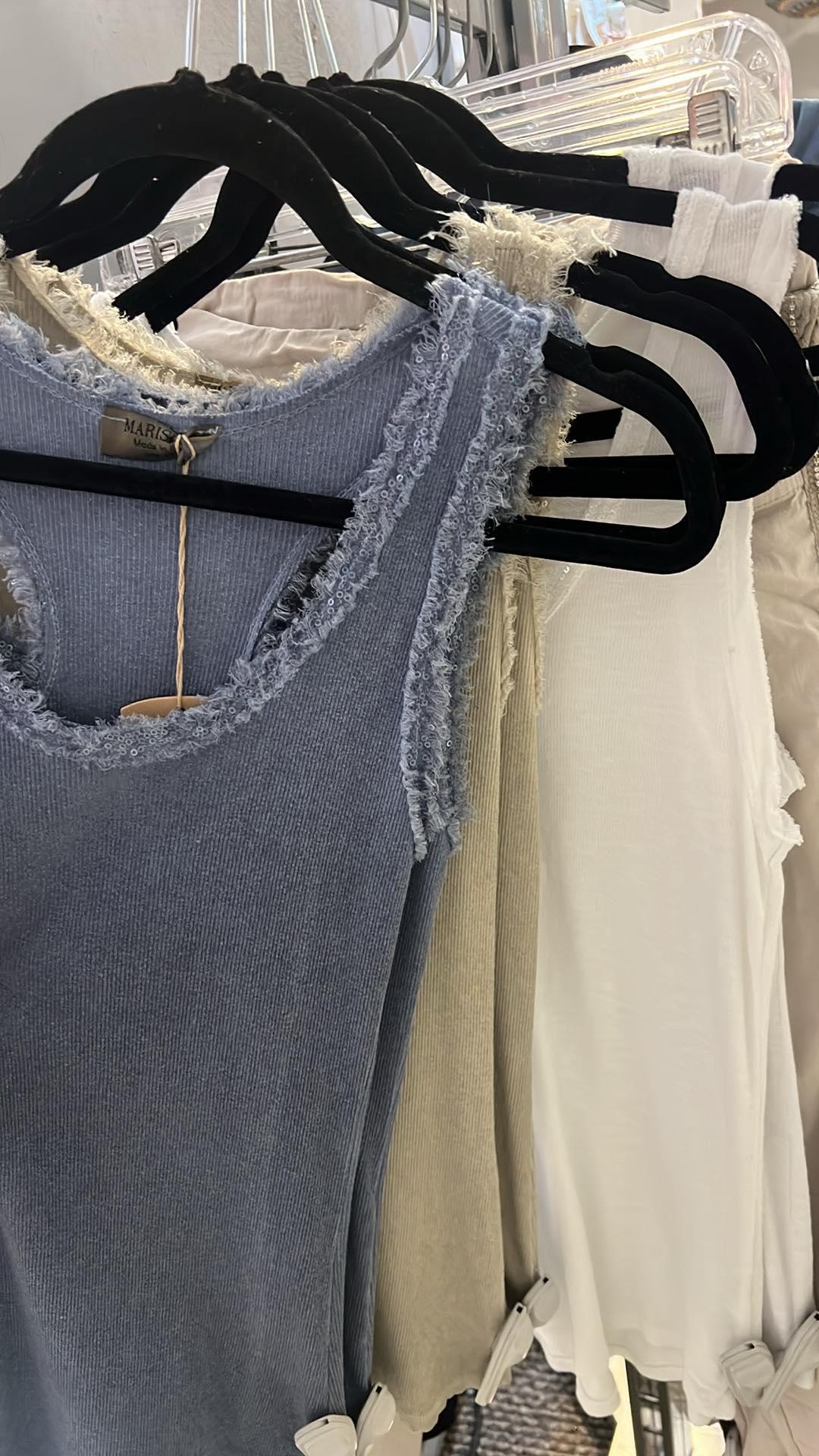 Sequin Cotton Tank