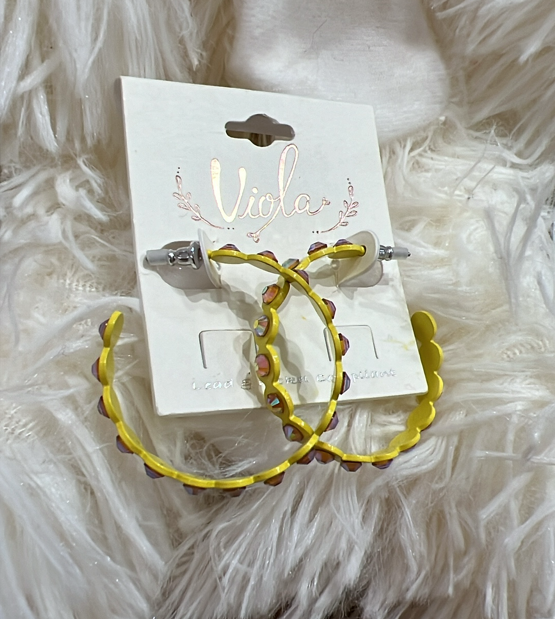 Side Crystal Hoops