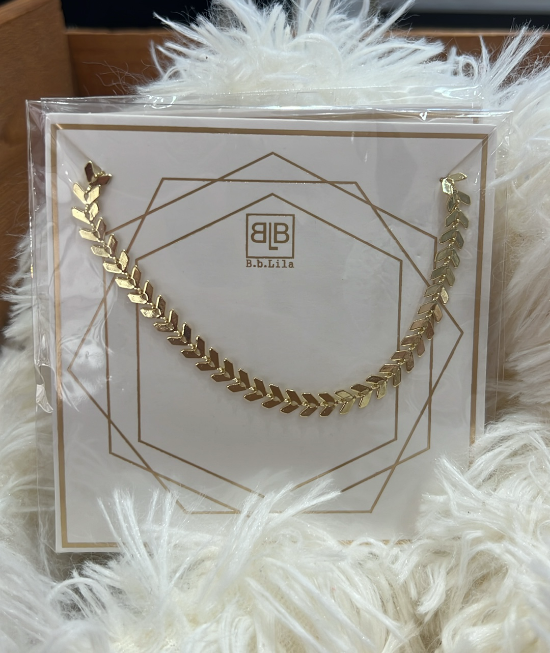 Chevy Gold Chevron Necklace