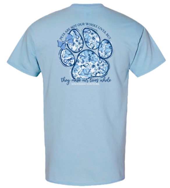 SC Classic Pets Are Not Paw Tee - Light Blue