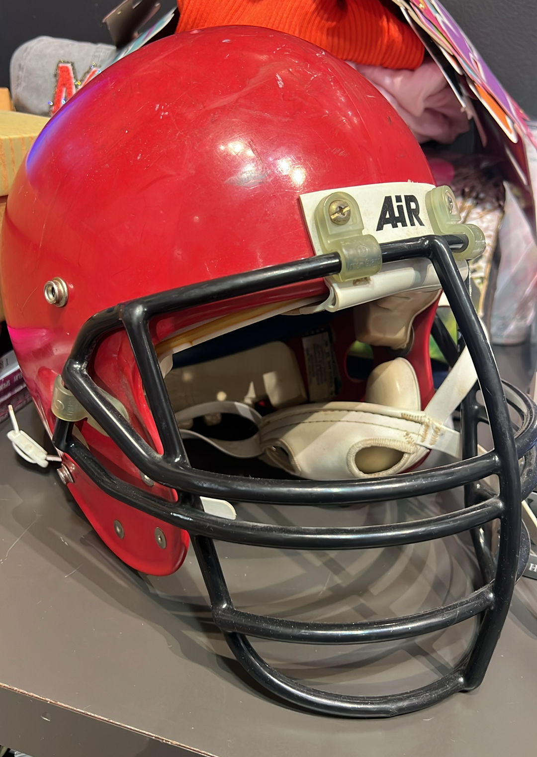 Red Football Helmet