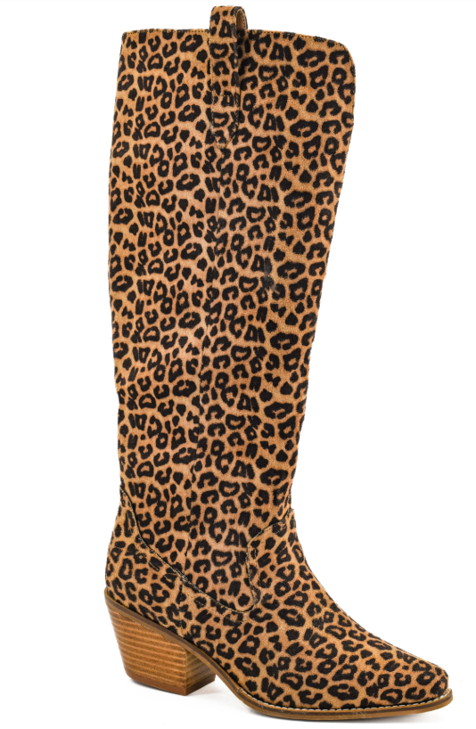 Hats Off Leopard Knee High Boots