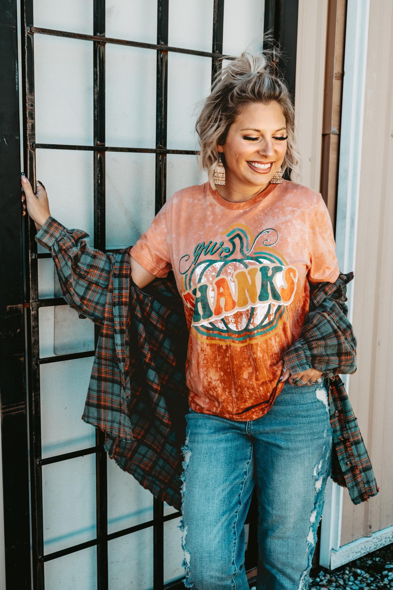 Give Thanks Orange Tee