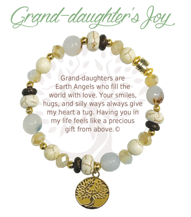 Earth Angel Natural Stone Bracelet - Grand-daughter's Joy