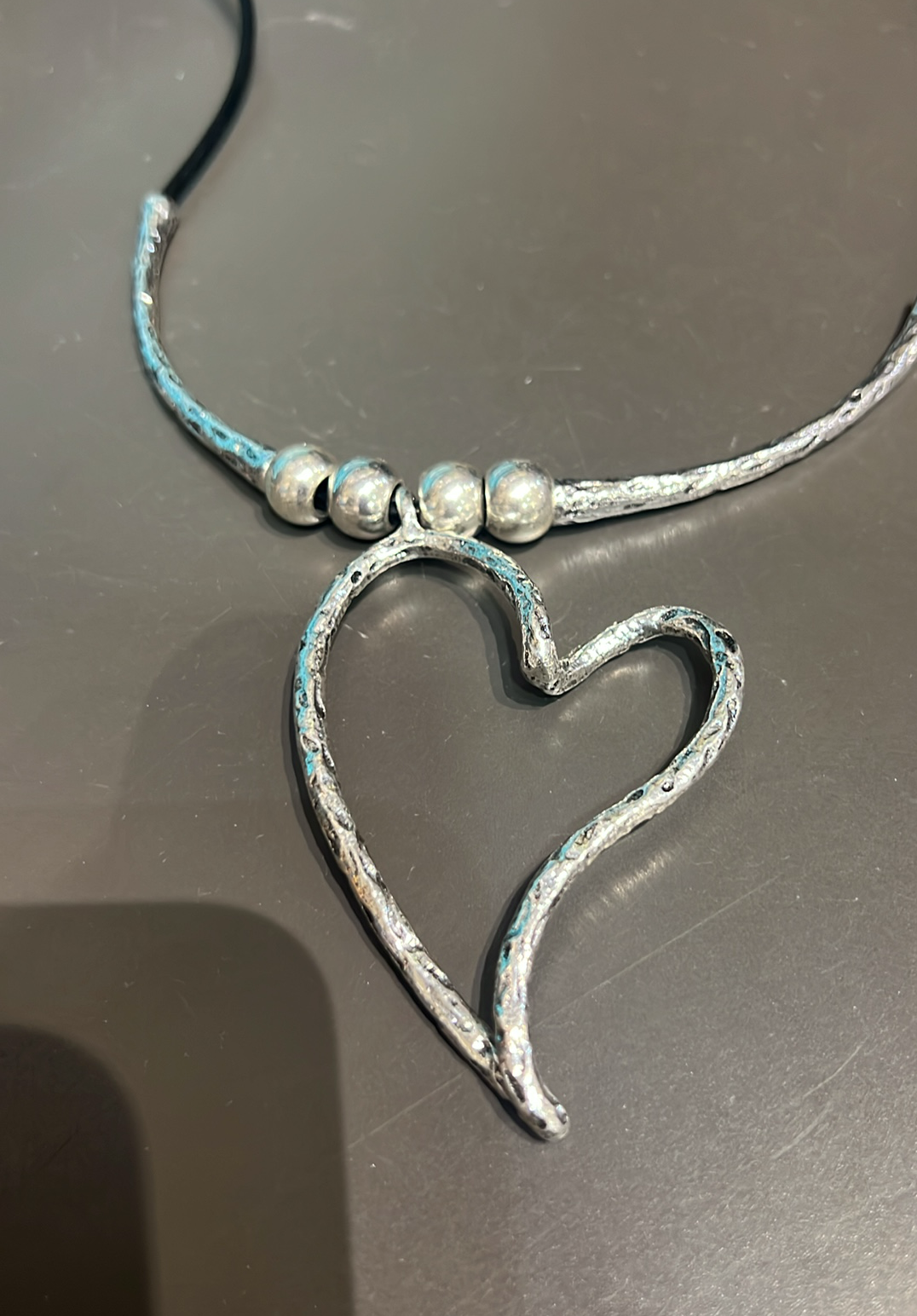 Metal Heart Pendant Necklace