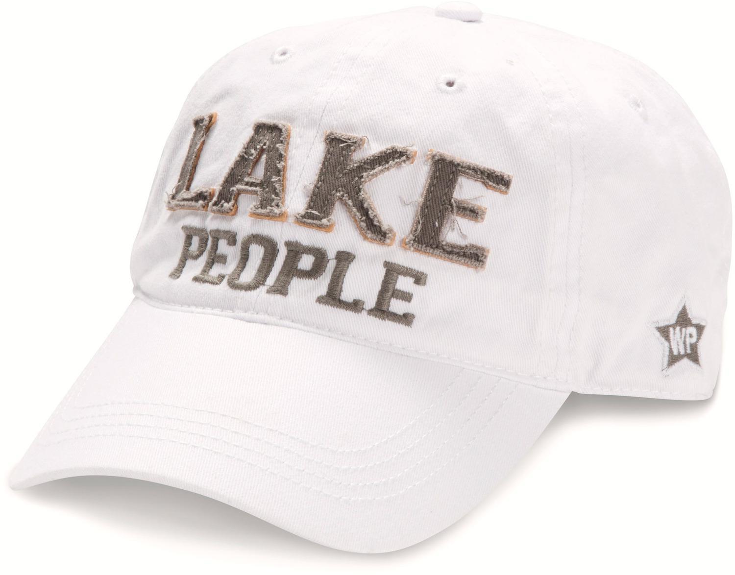 White Unisex Adjustable Lake Hat