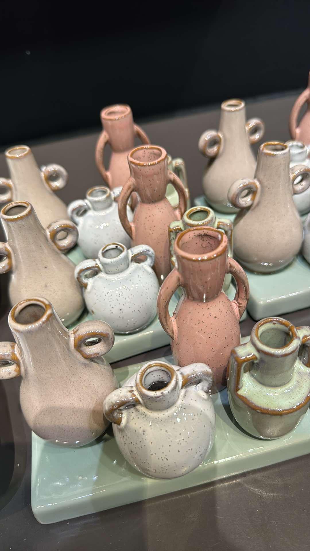Stoneware Mounted Vases