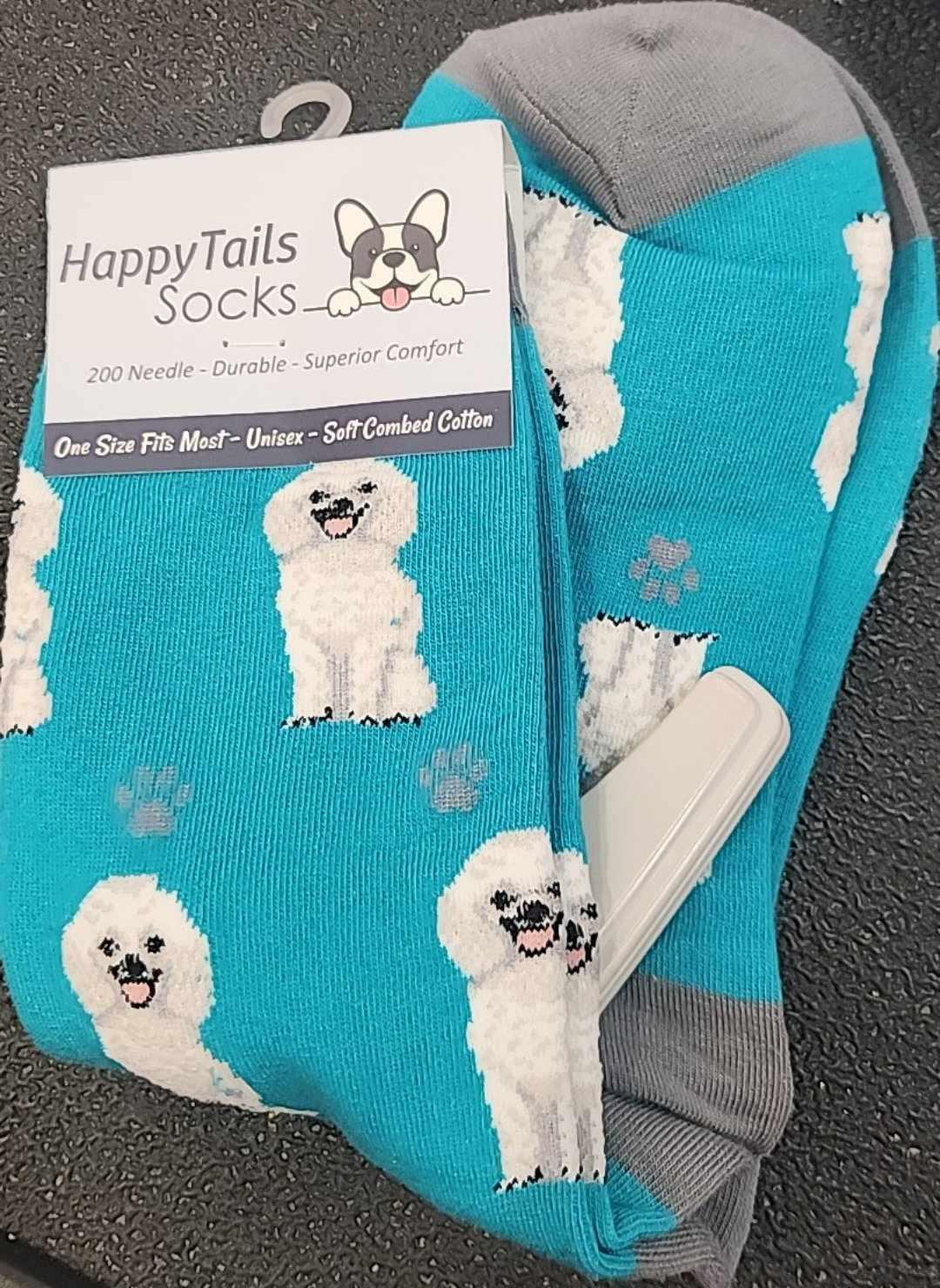White Poodle Full Body Socks