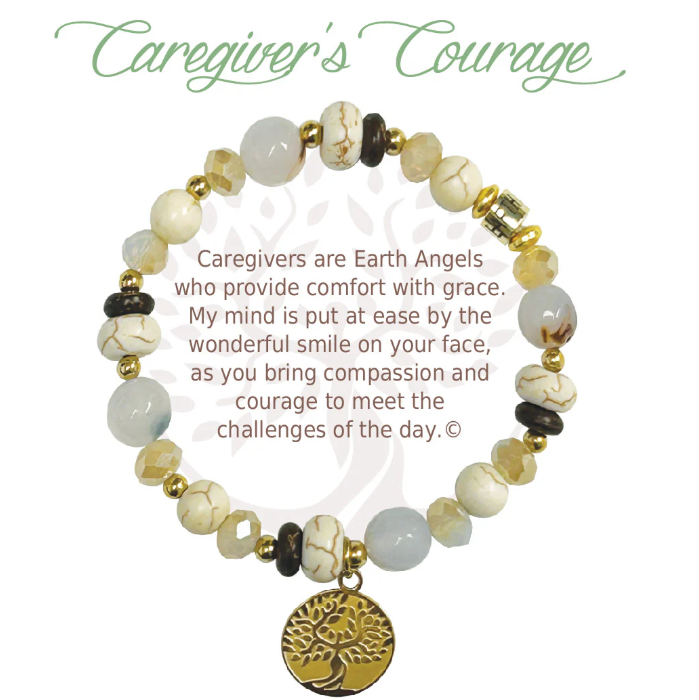 Earth Angel Natural Stone Bracelet - Caregiver's Courage