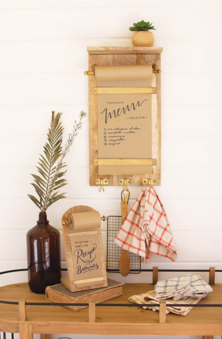 Wooden Table Top Note Roll
