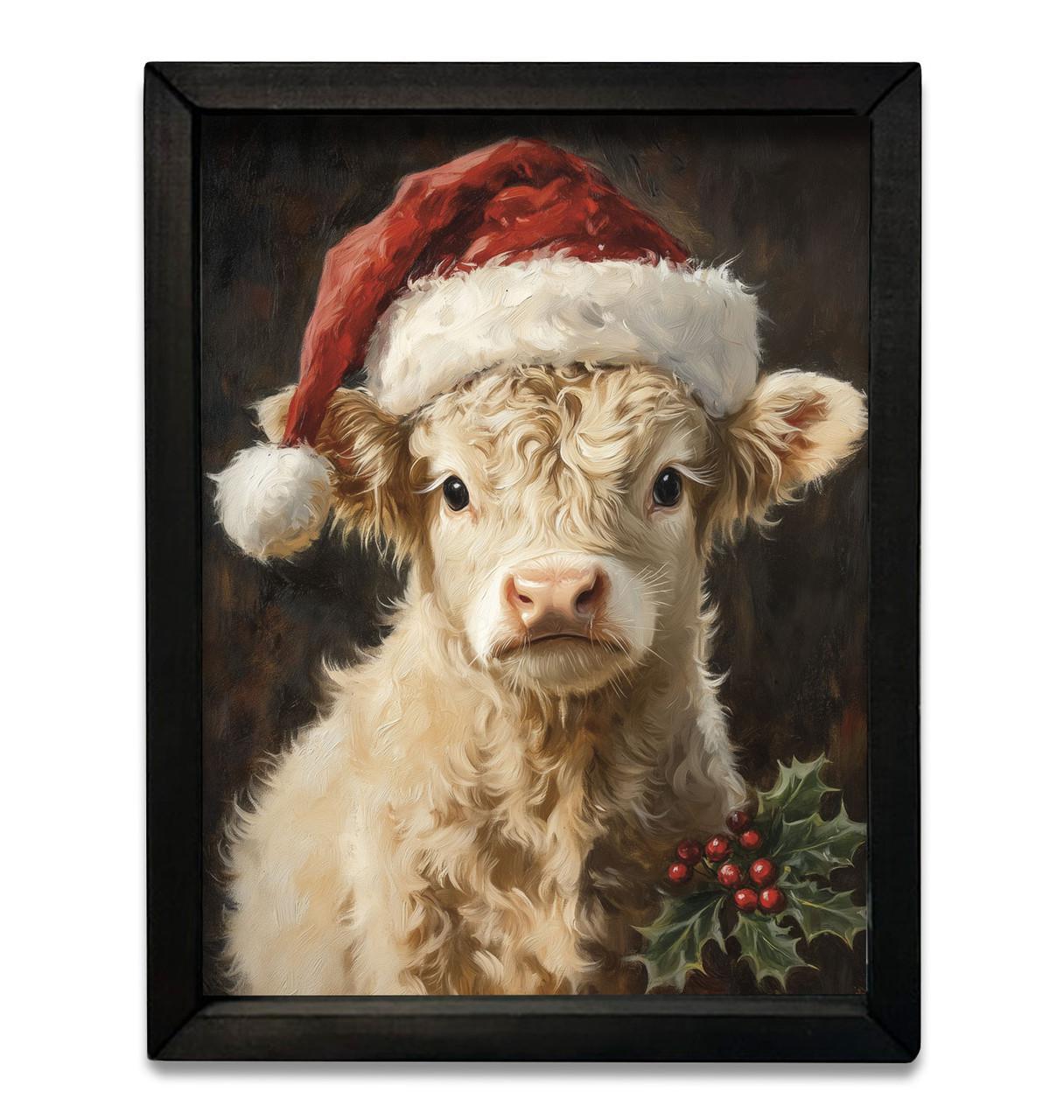 Christmas Baby Highland 12x16 Box Frame