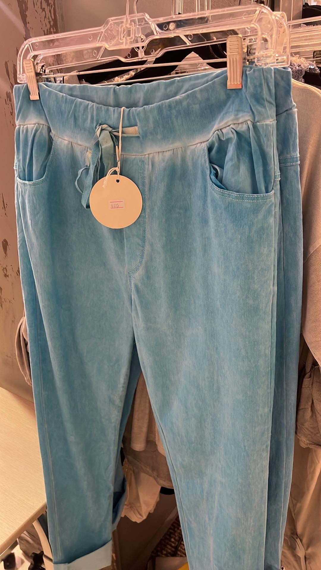 Light Blue Stretch Pants