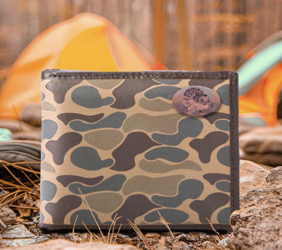 Old School Camo Passcase Bifold Wallet