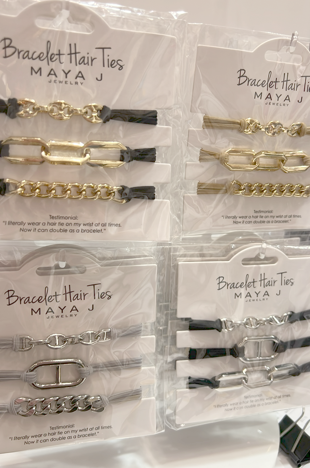 Bracelet Hair Tie Triple Chain