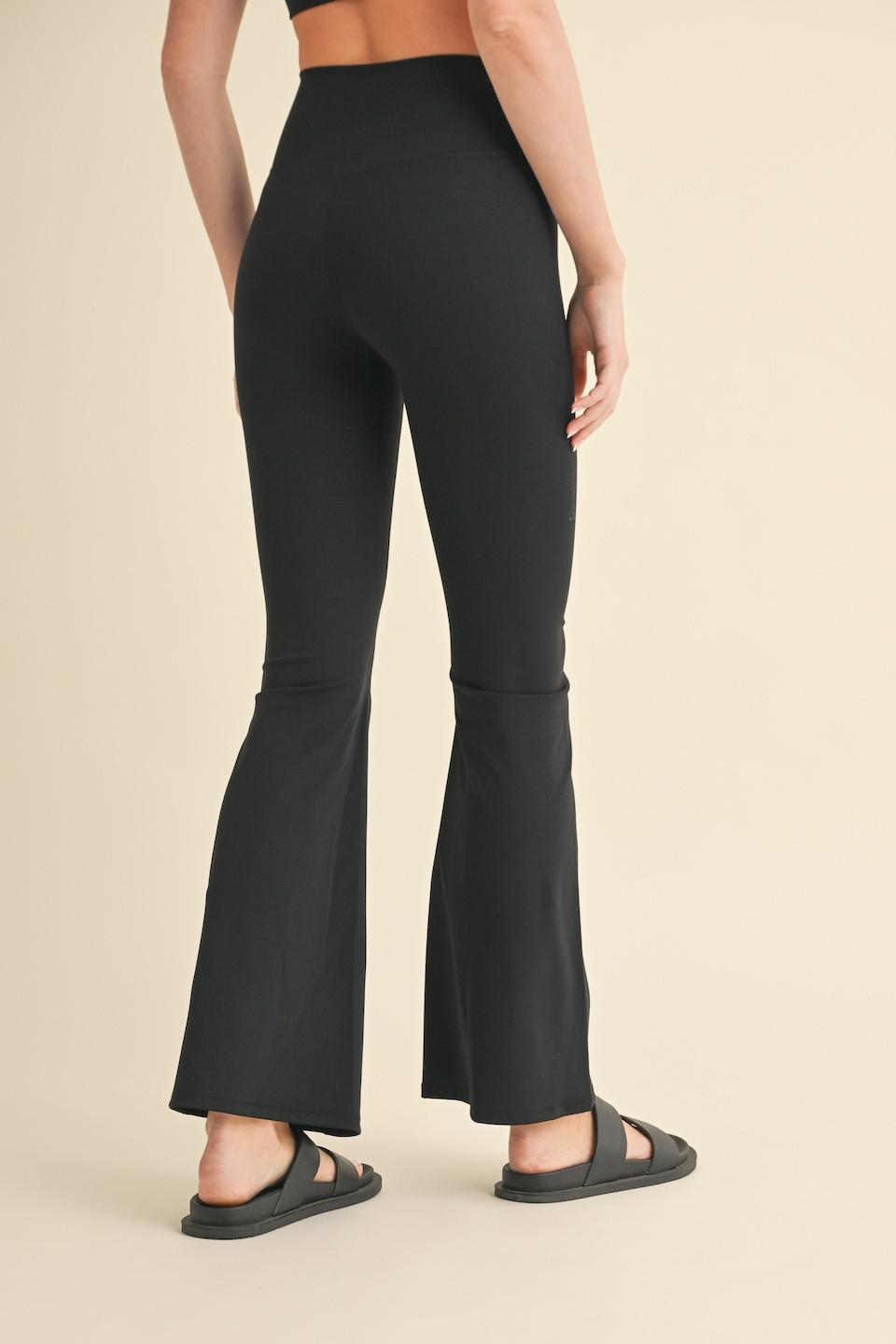 High Waist Crossover Flare Leggings