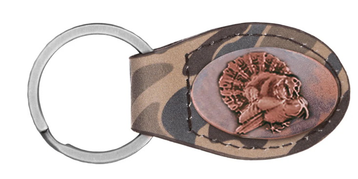 Old School Camo Oval Key Fob