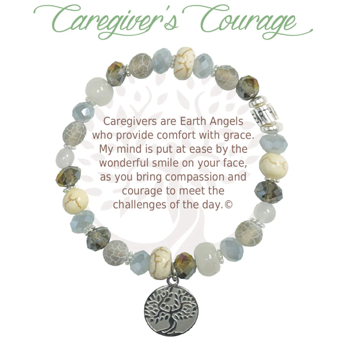 Earth Angel Natural Stone Bracelet - Caregiver's Courage