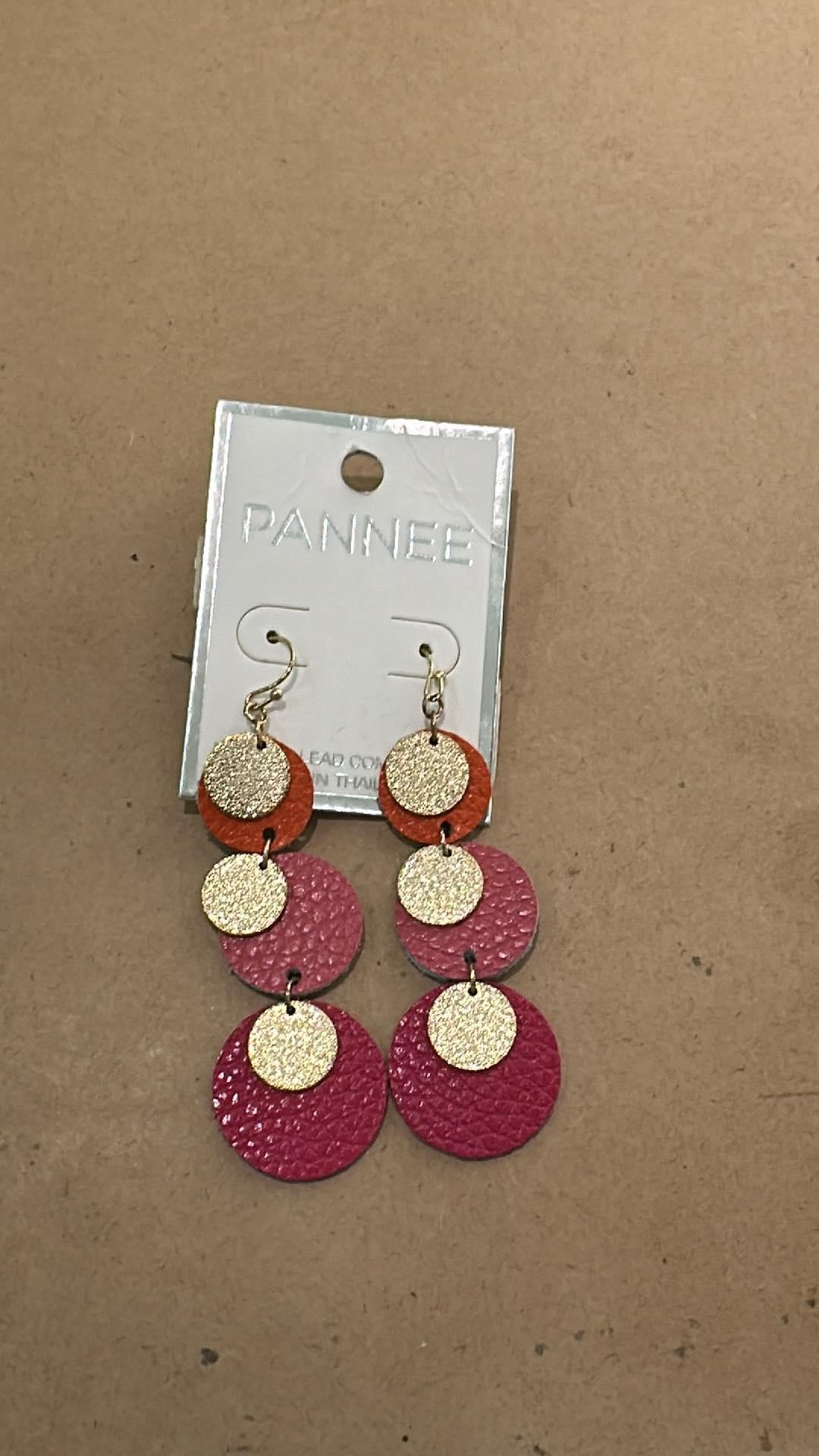 Linked Leather Earring