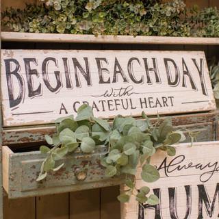 Begin Each Day Sign