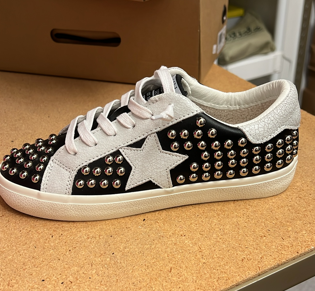 Angie Black Stud Sneakers