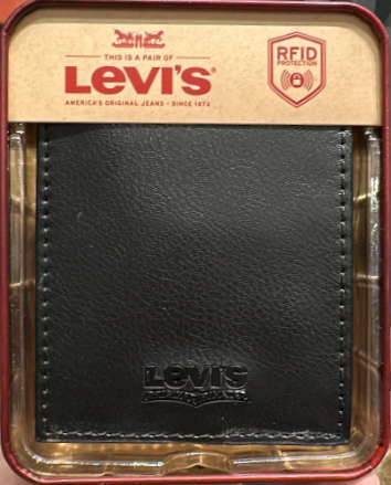 Levi Strauss MENS Passcase Wallet - Black #3