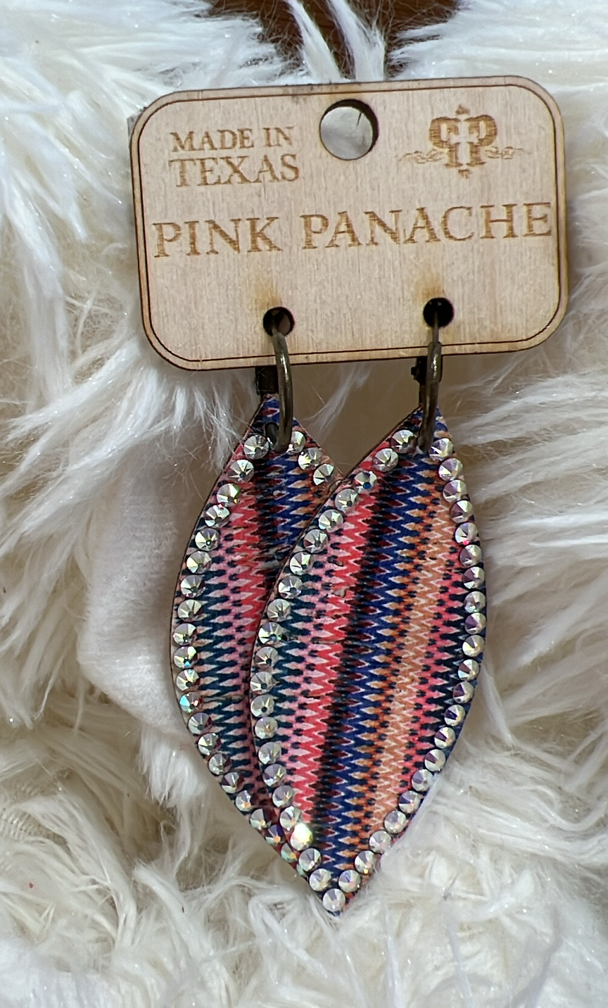 Pink Multi Crystal Earrings