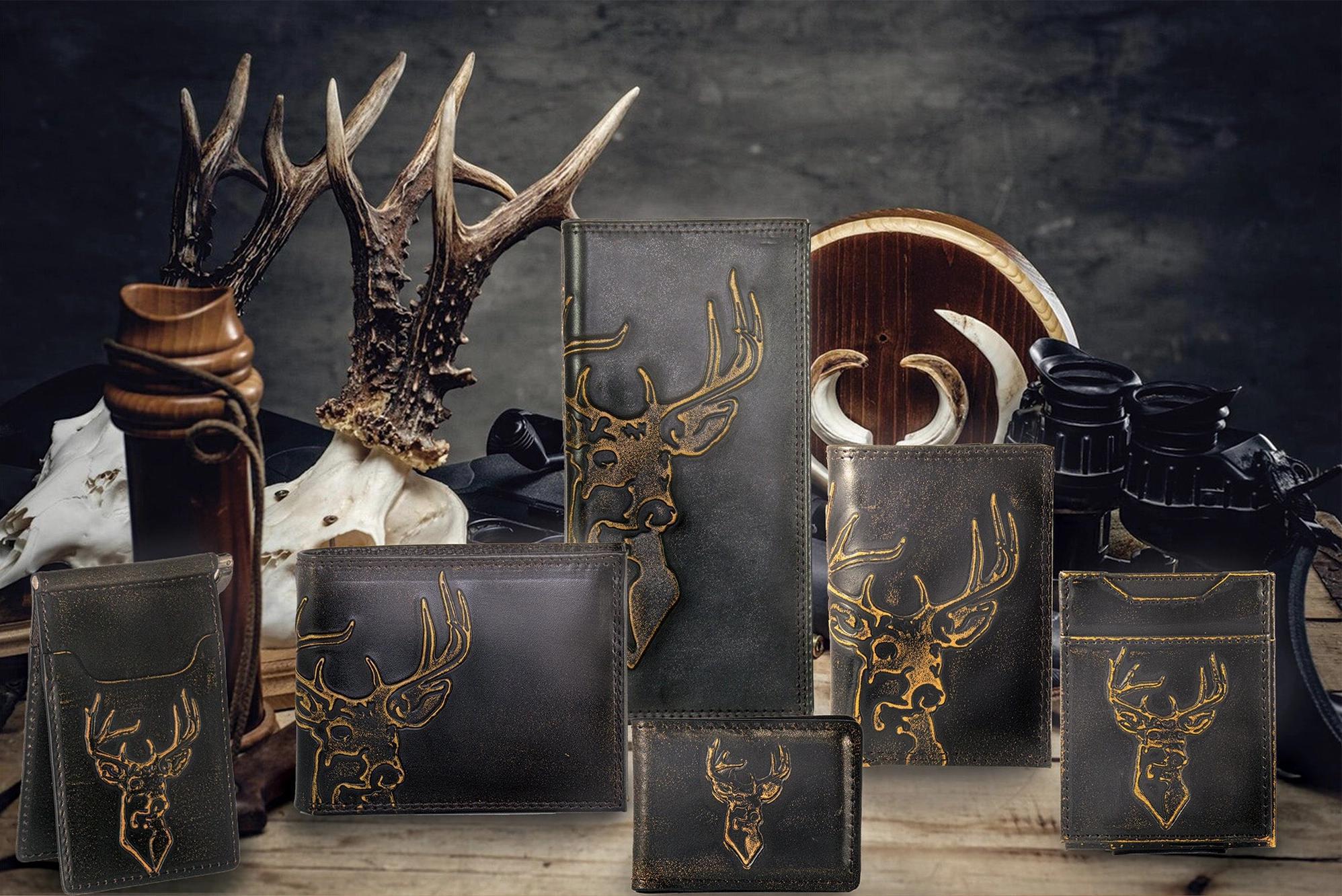 Buck Burnished Leather Wallets