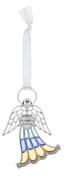 Stained Glass Angel Ornament