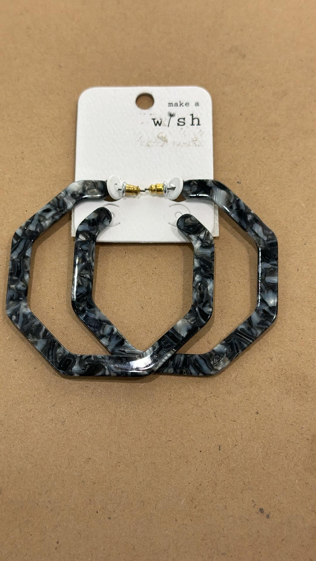 Dark Grey Shape Earrings