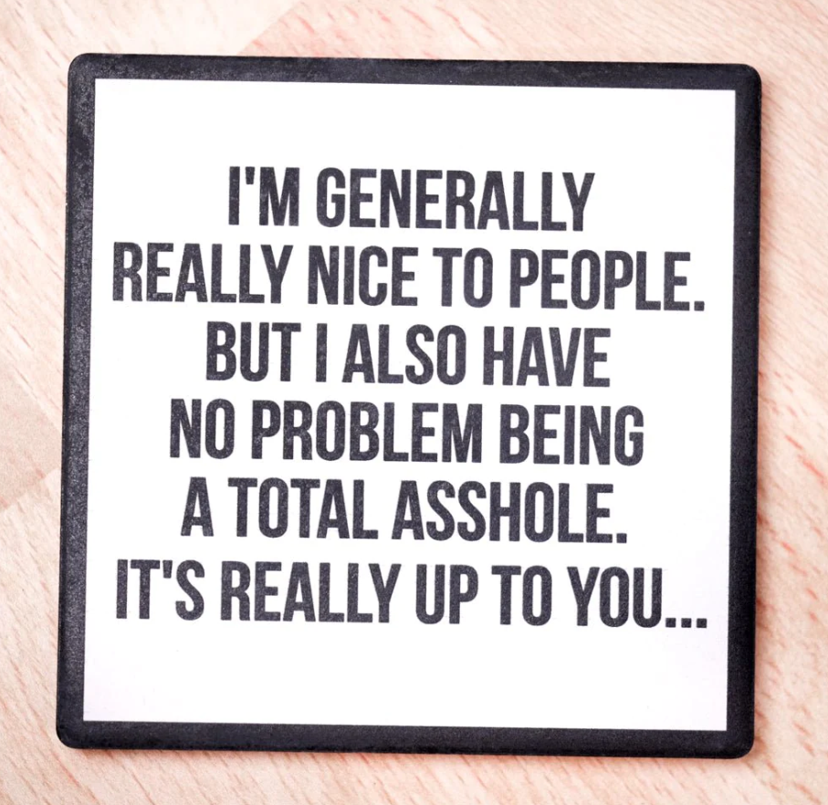 Nice VS Asshole Coaster