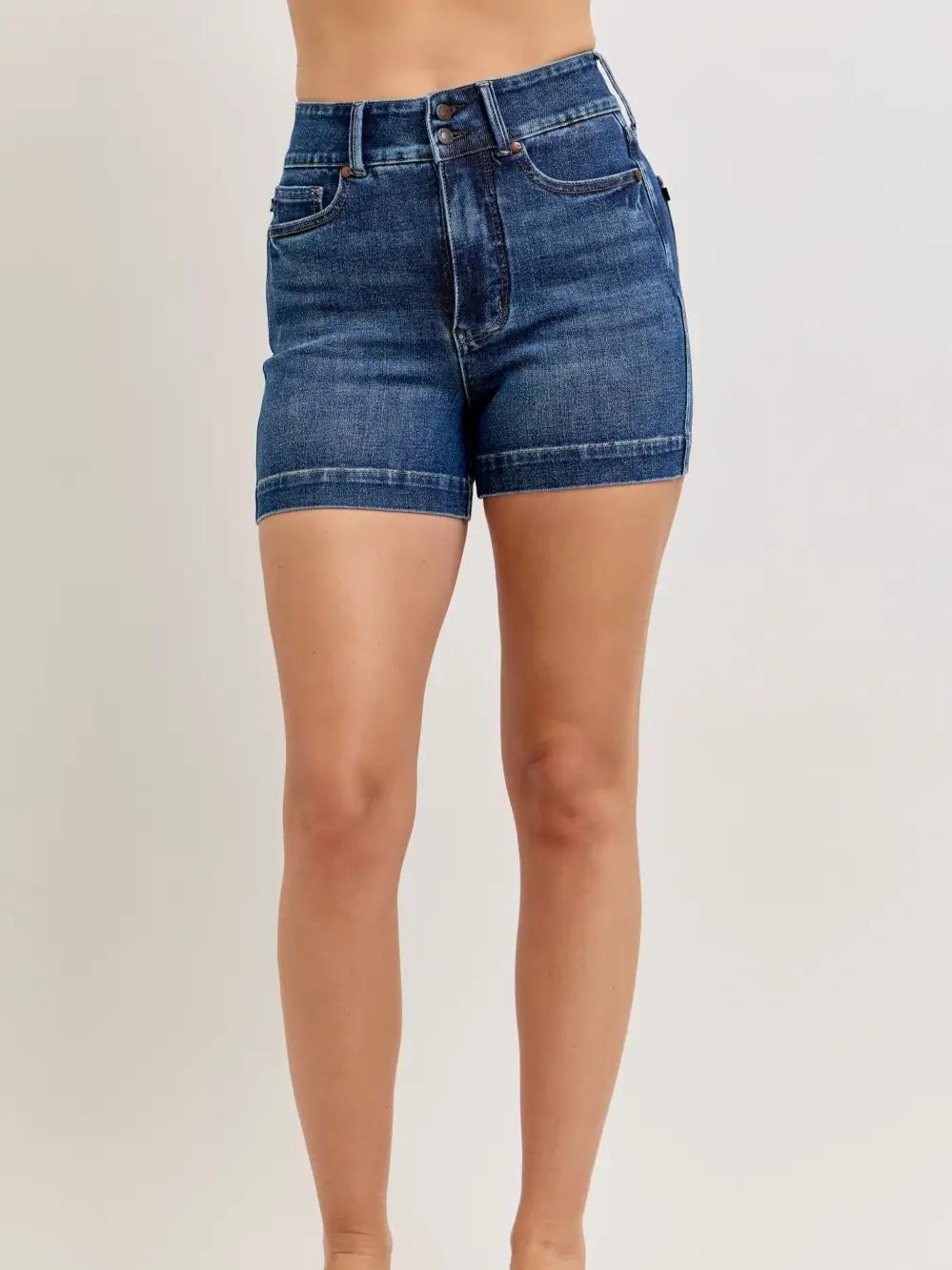 Judy Blue Tummy-Control HW Slim Shorts