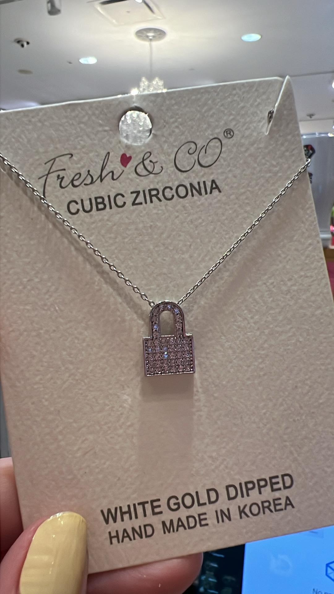 CZ Lock Necklace