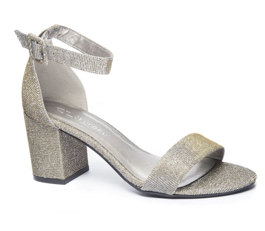 Jody Shimmer Gold Heels