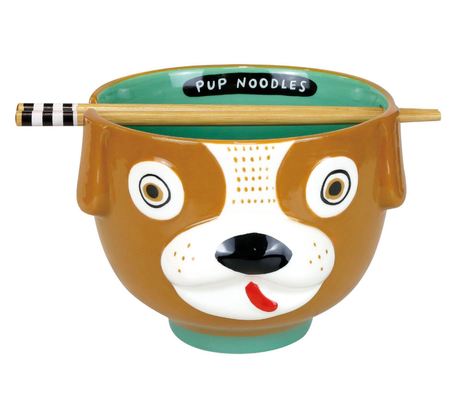 Pup Doodles Bowl Chopsticks