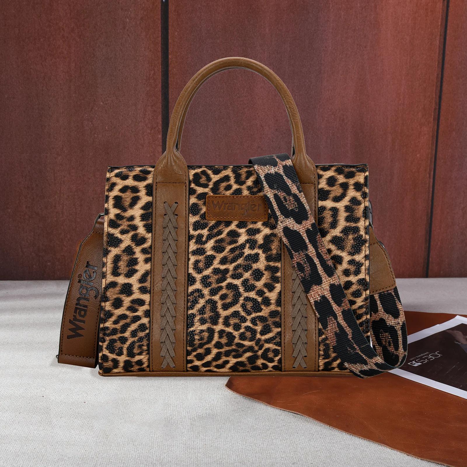 Wrangler Leopard Print Tote/Crossbody
