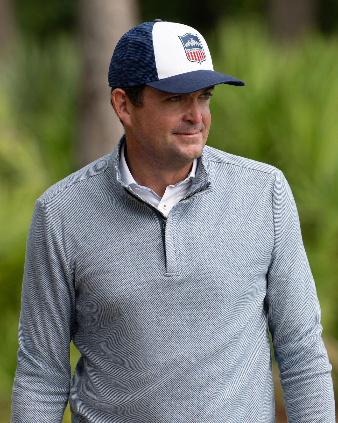 HERO STRETCH KNIT 1/4-ZIP - BLUE