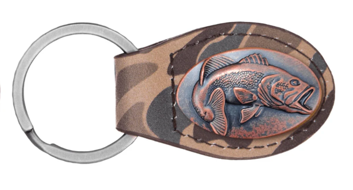 Old School Camo Oval Key Fob