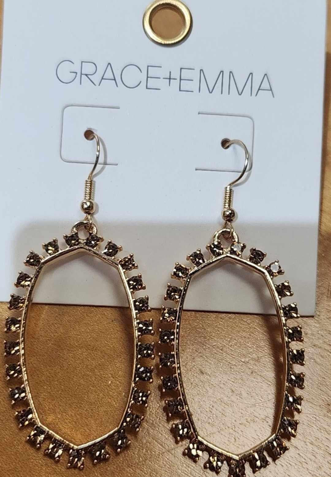 Topaz Square Crystal Earrings