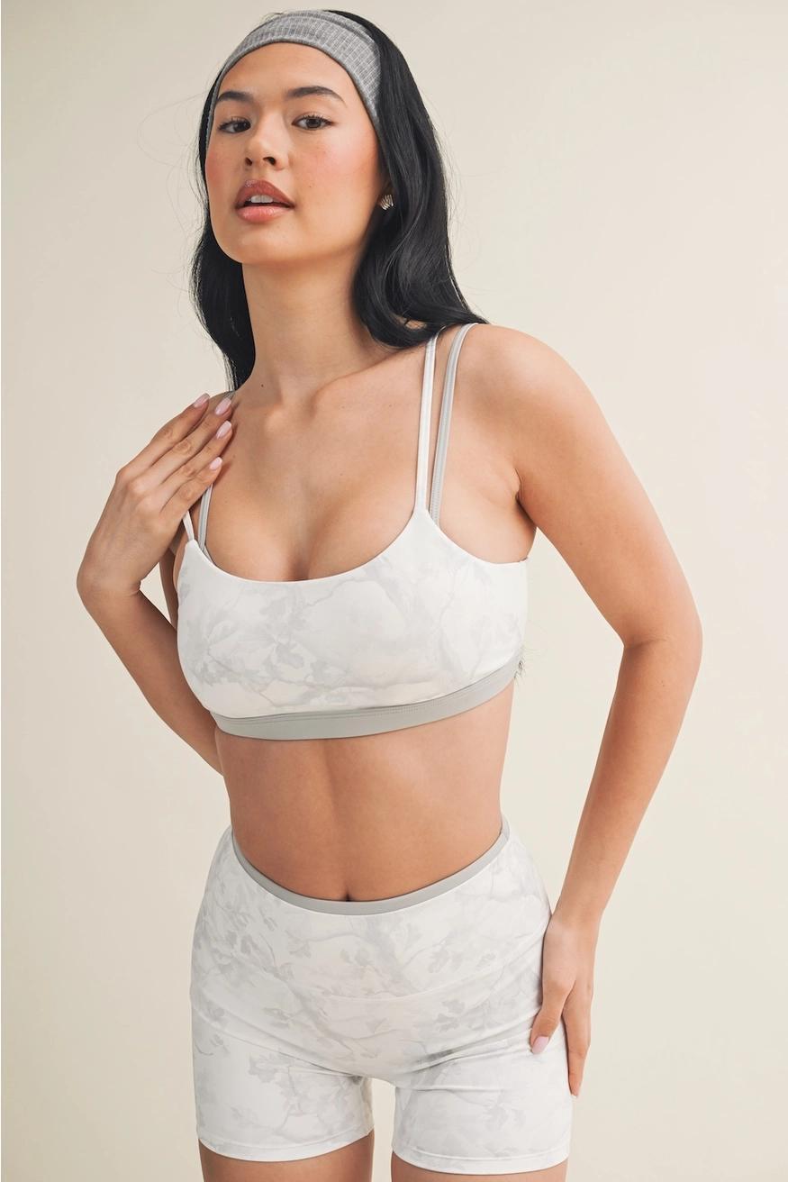 Camo Print Double Layered Sports Bra