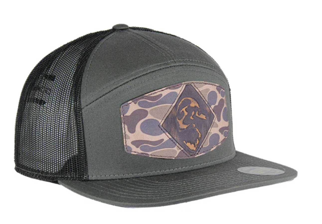 7 Panel Charcoal/Black Mallard Hat