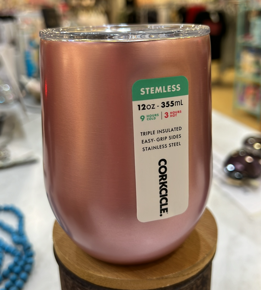 Rose Metallic Stemless Wine Tumbler